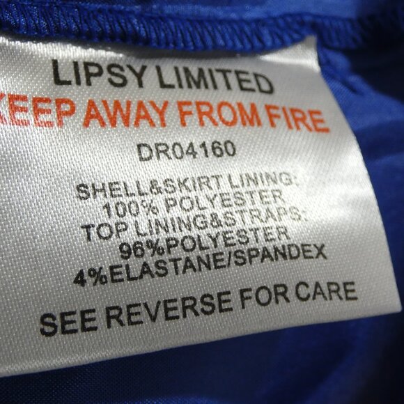 Blue PROM Dress Size 4 Mini Chiffon Beaded Ruched Flirty Flighty Layers Lipsy UK - Picture 7 of 8